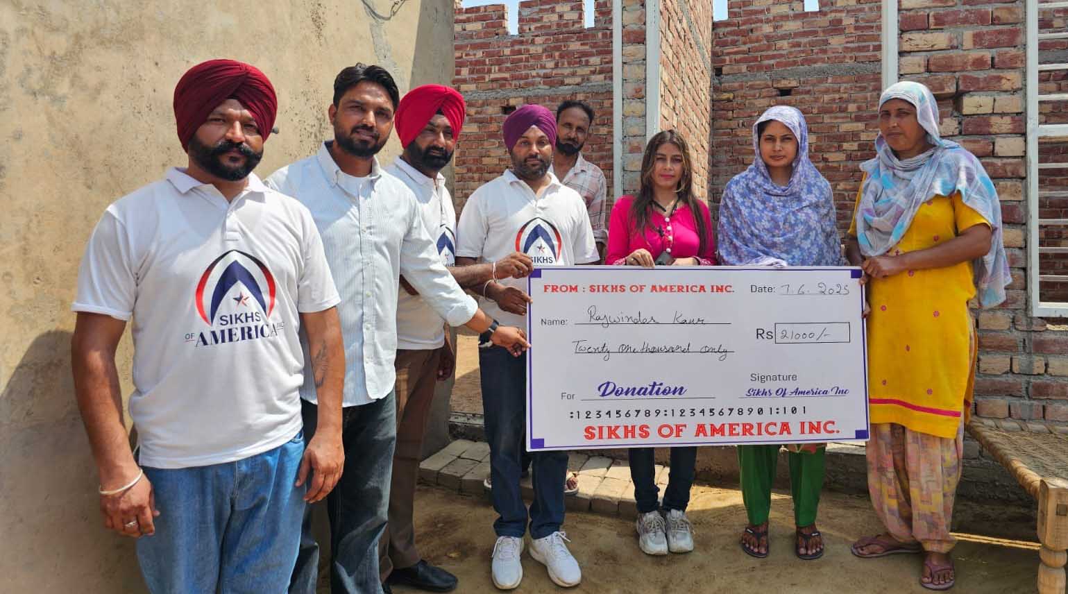 ‘ਸਿੱਖਸ ਆਫ਼ ਅਮਰੀਕਾ’ ਵੱਲੋਂ ਗਰੀਬ ਧੀ ਦੇ ਵਿਆਹ ਲਈ ਕੀਤੀ ਵਿੱਤੀ ਮੱਦਦ
